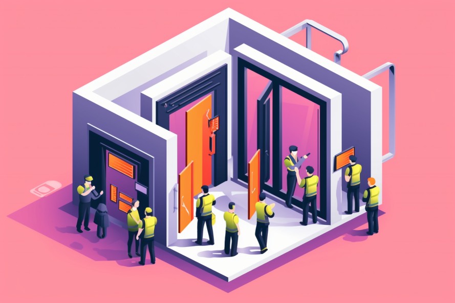 JonnyMillard_isometic_playful_design_illustration_of_A_Door_ins_1e35870f-10ef-4b16-8094-5947dbcfb4fa